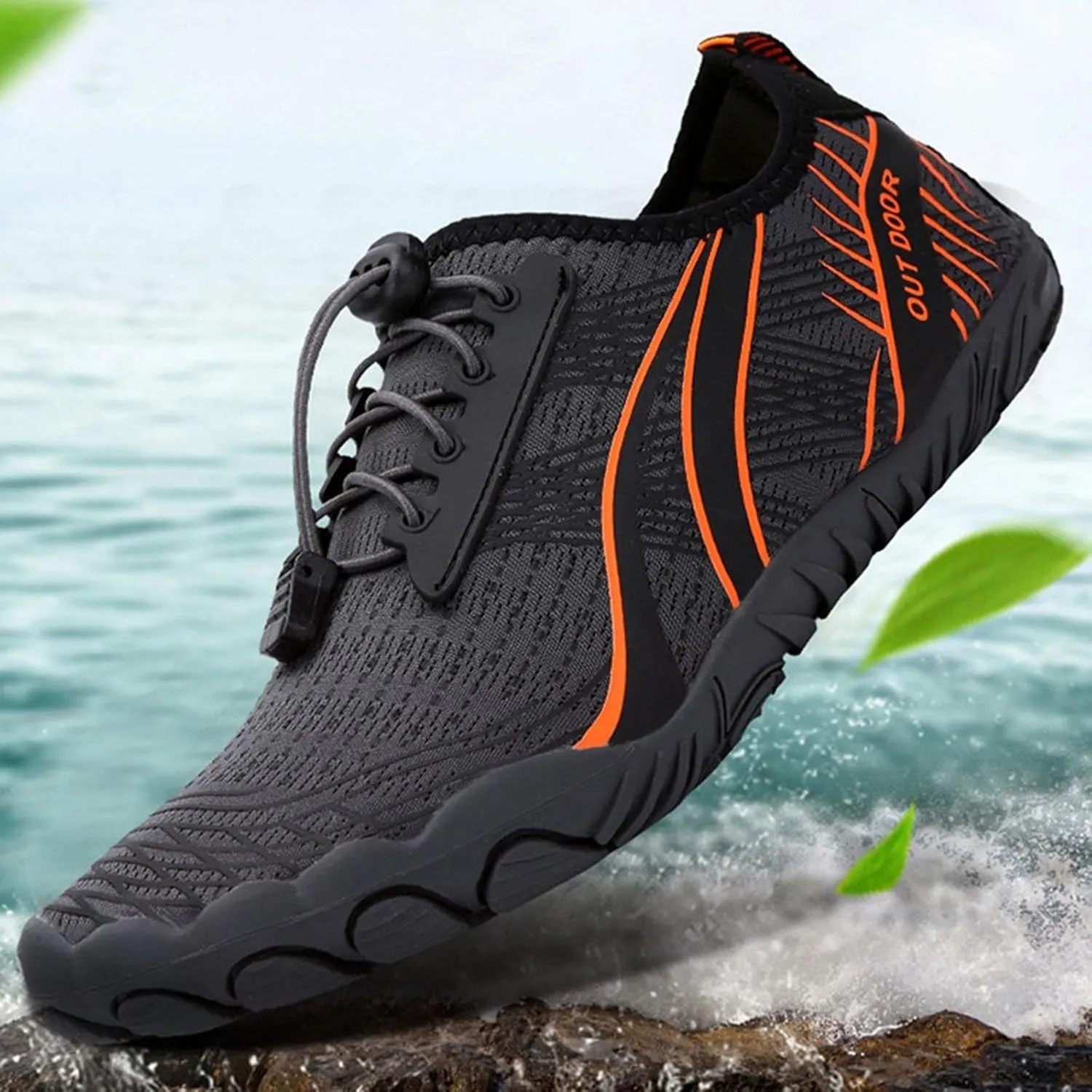 Mens Womens Water Shoes Barefoot Quick Dry Aqua Beach Swim Pool Shoes Lightweight Outdoor Sports Hiking Surf Yoga Exercise Footwear
