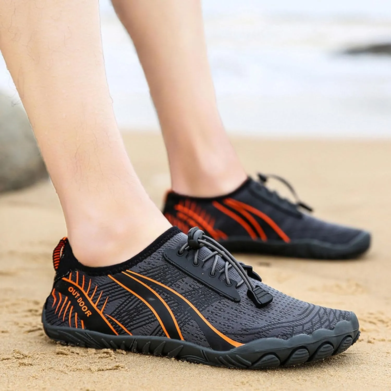 Mens Womens Water Shoes Barefoot Quick Dry Aqua Beach Swim Pool Shoes Lightweight Outdoor Sports Hiking Surf Yoga Exercise Footwear