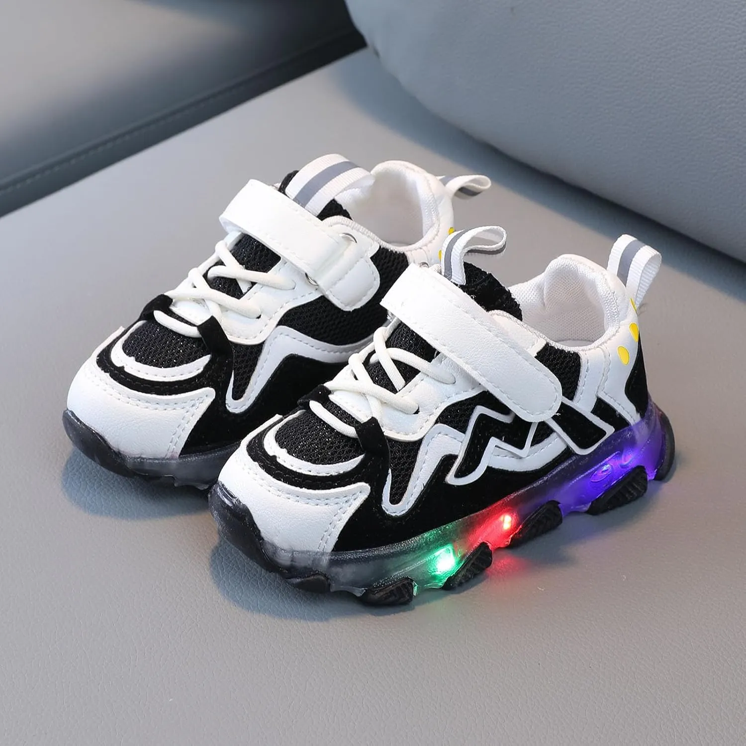 Mesh Breathable Lights up Sneakers for Toddler Boys First Walking Running Sport Shoes Kids Casual Lightweight Shoes