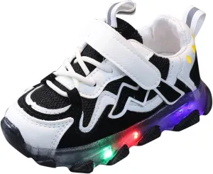 Mesh Breathable Lights up Sneakers for Toddler Boys First Walking Running Sport Shoes Kids Casual Lightweight Shoes