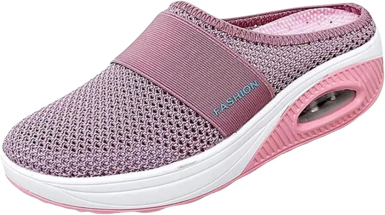 Mules for Women Men Slip On Orthopedic Walking Shoes, Lightweight Breathable Diabetic Mules, Comfortable Casual Athletic Shoes with Arch-Support, Outdoor Walking Non-Slip Shoes