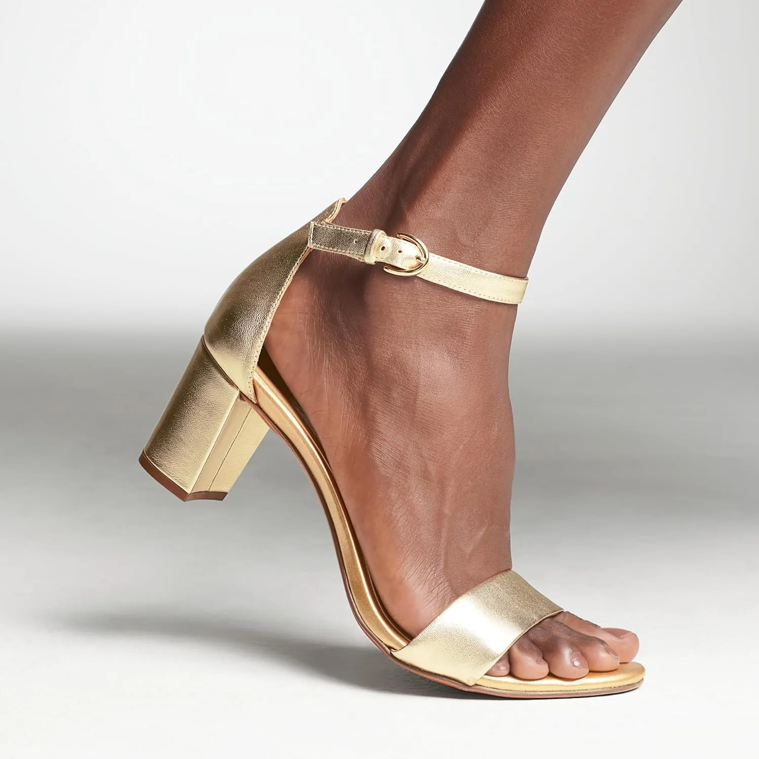 Naturalizer Women's Vera Ankle Strap Block Heel Dress Sandal