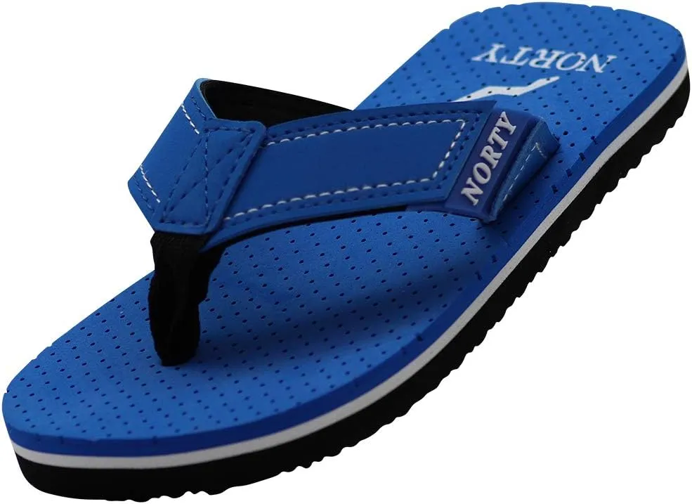 NORTY Boy's Girl's Flip Flop for the Beach, Pool, Everyday - Runs One Size Small