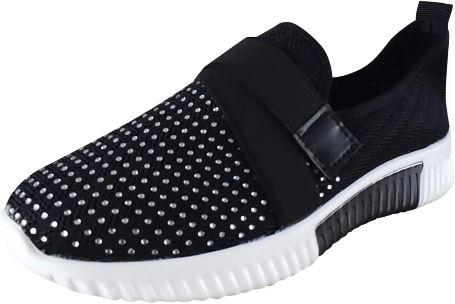 Nursing Shoes for Women Fashion Outdoor Breathable Slip-on Shoes Comfortable Versatile Rhinestone Sneakers