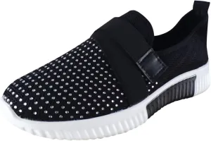 Nursing Shoes for Women Fashion Outdoor Breathable Slip-on Shoes Comfortable Versatile Rhinestone Sneakers