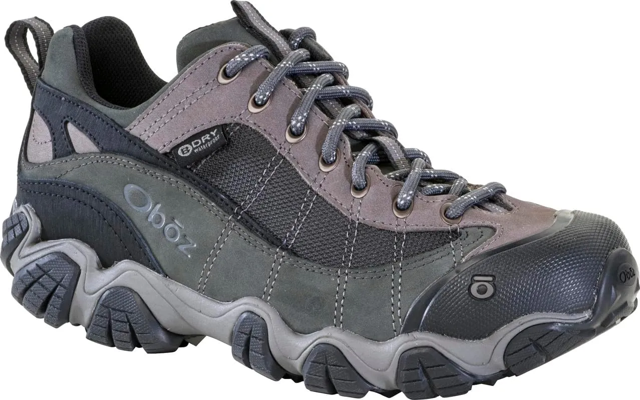 Oboz Men's Firebrand II Low B-Dry, Gray, 8 Wide