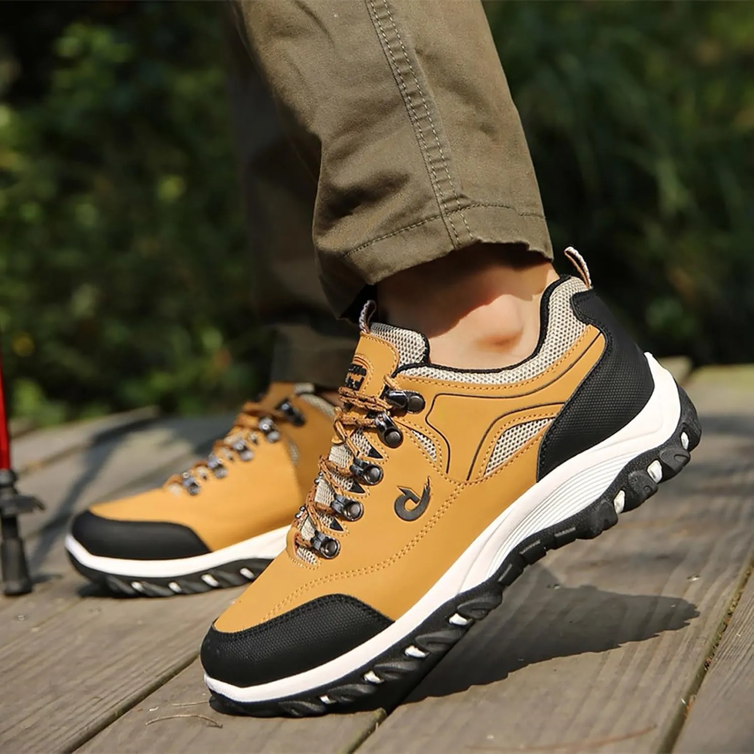 Orthopedic Hiking Shoes Men Waterproof Work Shoes Breathable Outdoor Walking Shoes Casual Non Slip Shoes