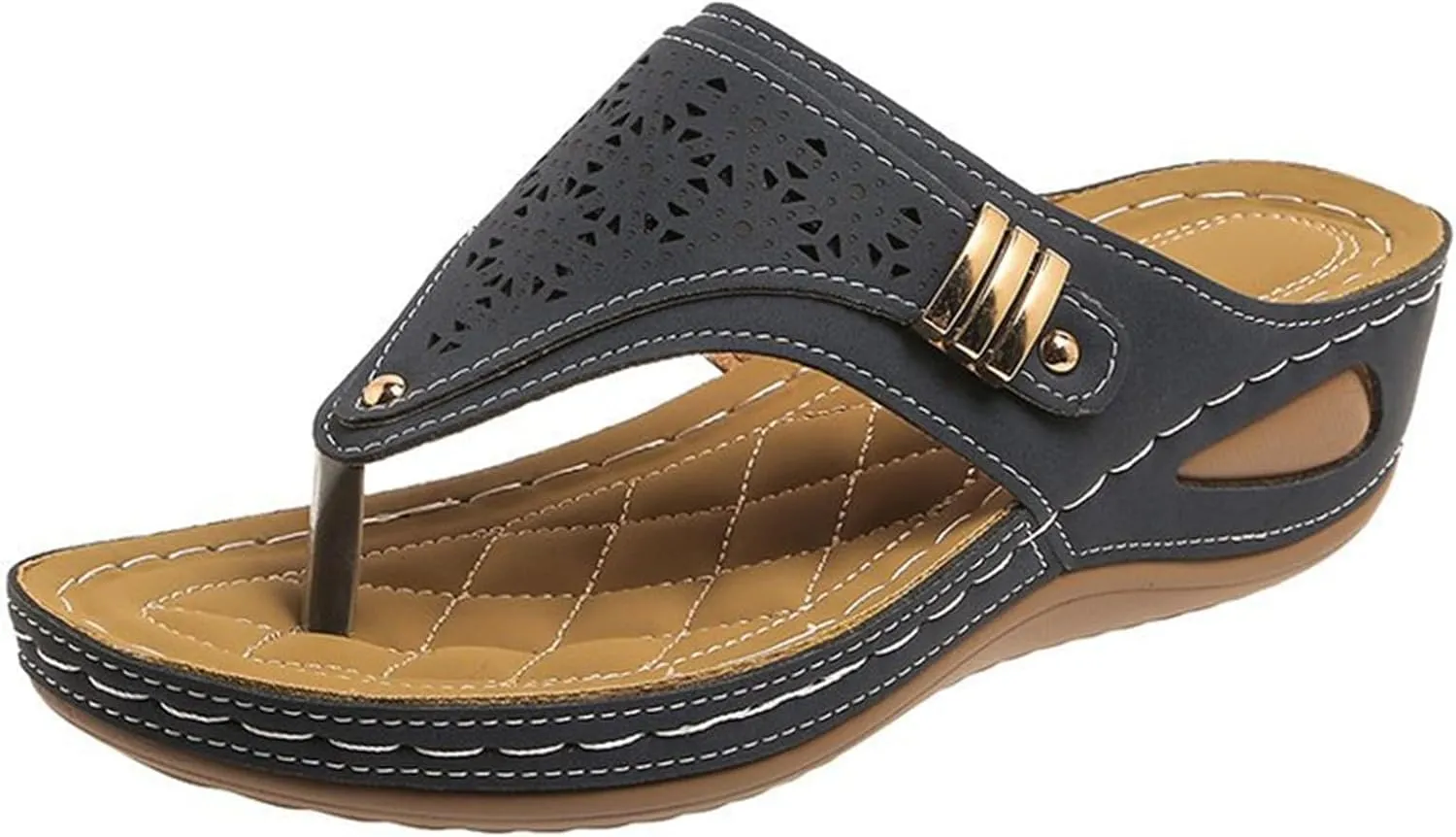 Orthopedic Sandals For Women 2025 Comfortable Casual Dressy Summer Slippers Flat Heel Beach Orthotic Thong Flip Flops