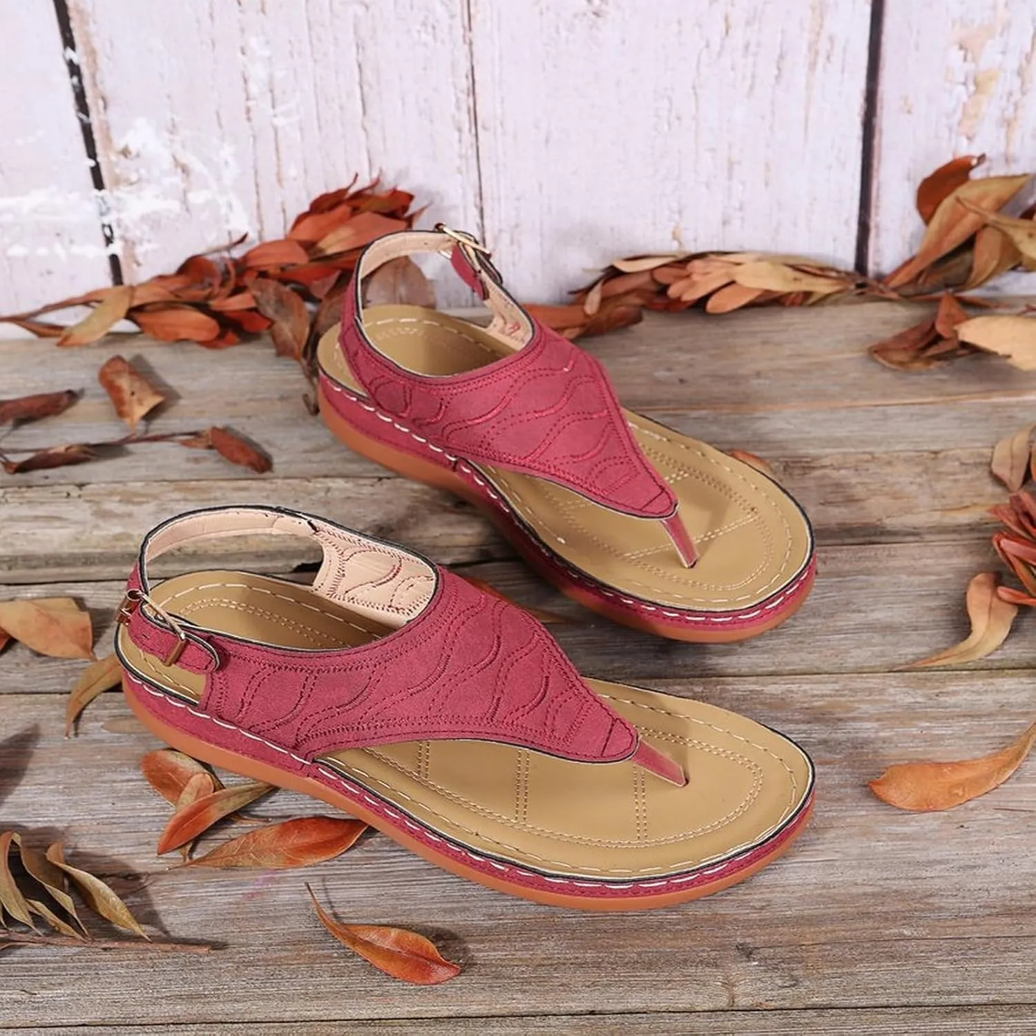 Orthopedic Sandals for Women Comfortable Walking Summer Sandals with Arch Support Wedge Sandals 2025 Flip Flops Sandals Platform Dressy Slip on Thong Shoes Fashion Beach Dress Vacation