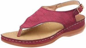 Orthopedic Sandals for Women Comfortable Walking Summer Sandals with Arch Support Wedge Sandals 2025 Flip Flops Sandals Platform Dressy Slip on Thong Shoes Fashion Beach Dress Vacation