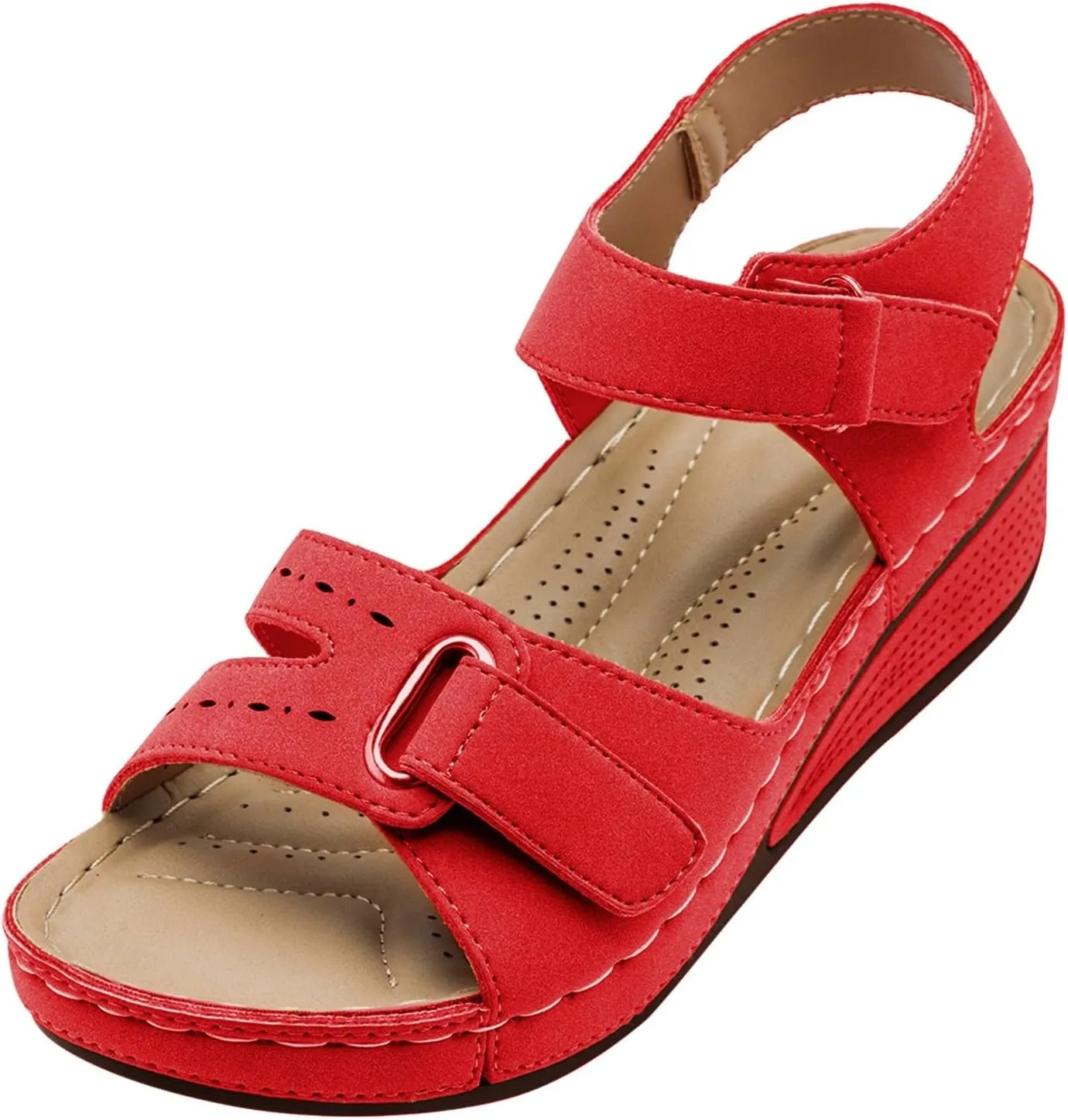 Orthopedic Sandals for Women Dressy Summer Comfortable Walking Sandals with Arch Support Platform Wedge Slides Sandals Shoes