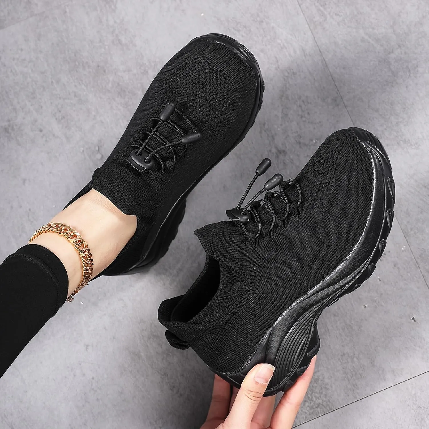 Orthopedic Shoes for Women Comfort Wear Orthowear Shoes Wide Width Slip On Walking Tennis Sneakers Plantar Fasciitis Bowling Shoe Mesh Athletic Style for Bowlers Breathable Lightweight