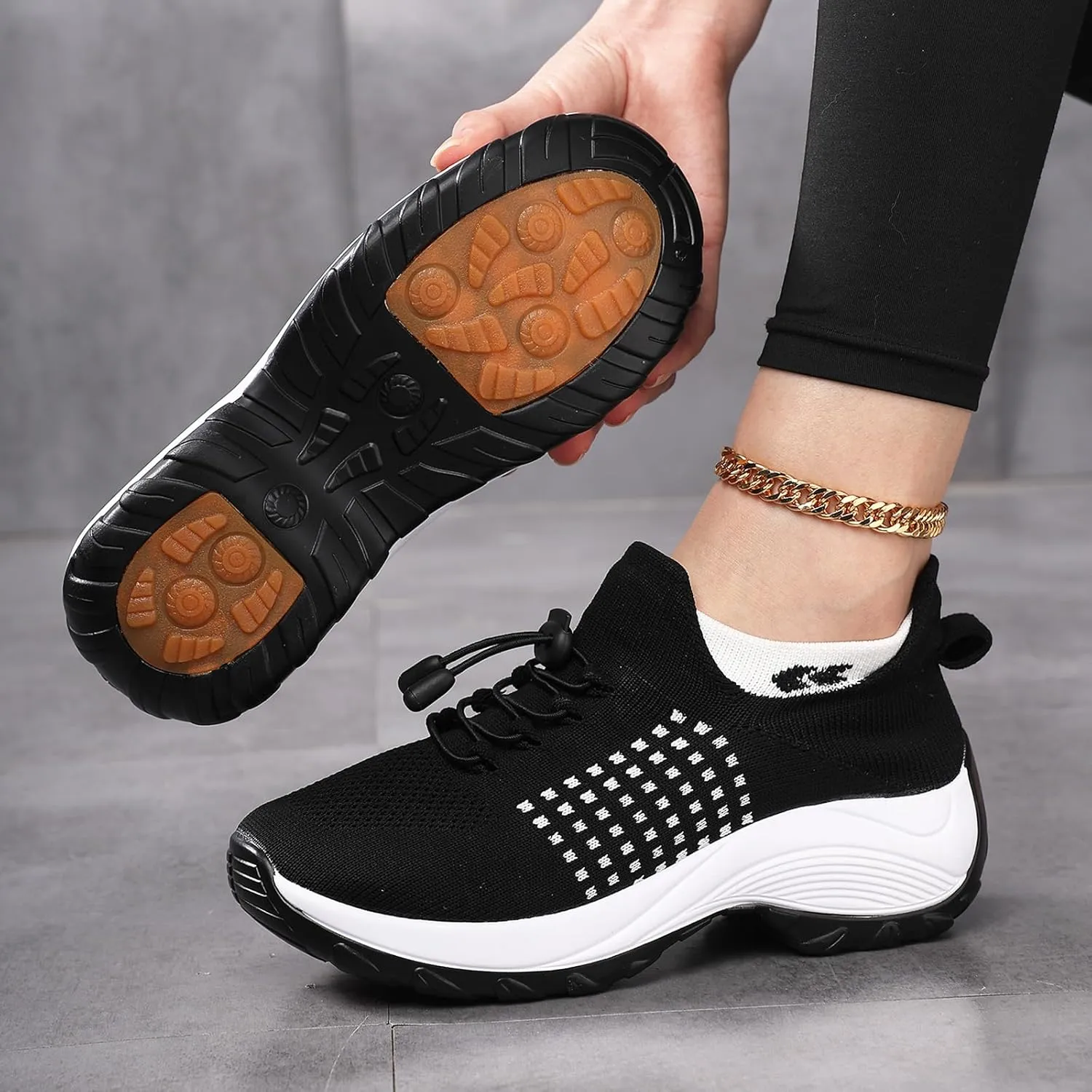 Orthopedic Shoes for Women Comfort Wear Orthowear Shoes Wide Width Slip On Walking Tennis Sneakers Plantar Fasciitis Bowling Shoe Mesh Athletic Style for Bowlers Breathable Lightweight