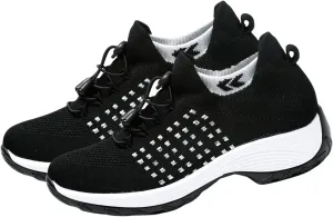 Orthopedic Shoes for Women Comfort Wear Orthowear Shoes Wide Width Slip On Walking Tennis Sneakers Plantar Fasciitis Bowling Shoe Mesh Athletic Style for Bowlers Breathable Lightweight
