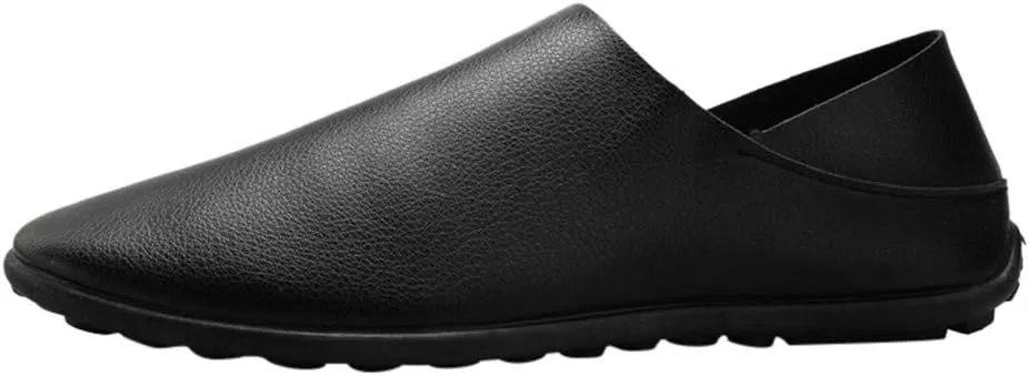 Pedal Leather Shoes Shallow Casual Lazy Soft Men's Stitching Mouth Mens Casual Comfortable Shoes