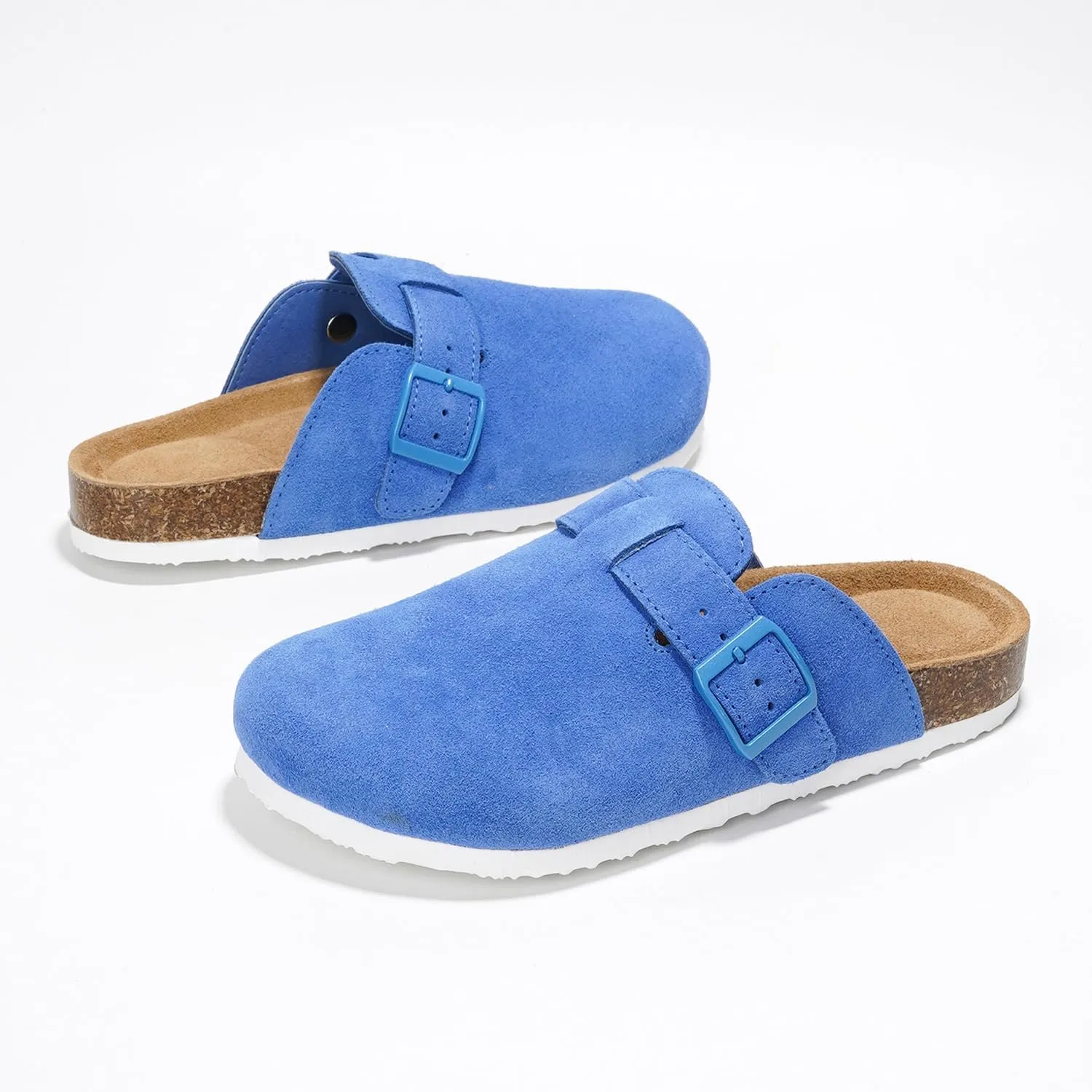 Project Cloud Genuine Leather Footbed Clogs for Women - Memory Foam Arch Support Slippers for Women - Trendy Slip-ons Women's Mules & Clogs Sandals (Benton)