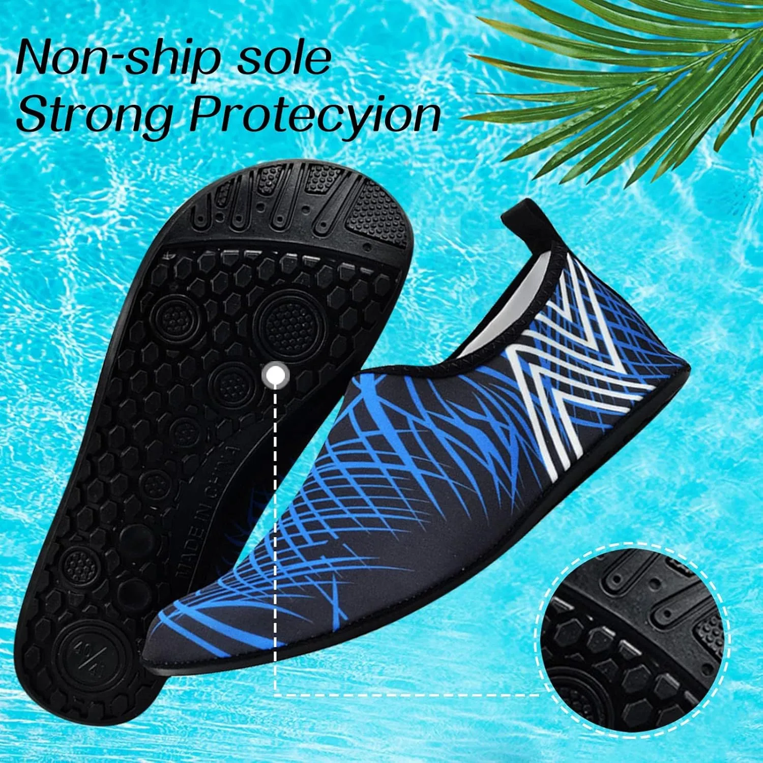 Quick Dry Aqua Shoes Women Men Barefoot Water Shoes for Beach Swim Pool Surf Yoga Hiking Kayaking Lightweight Non Slip Outdoor Sports