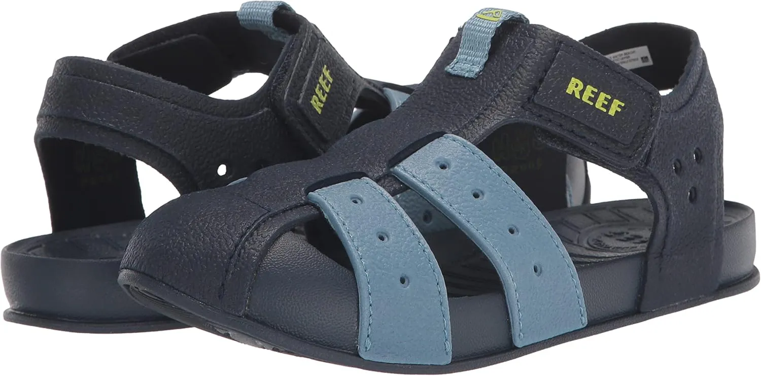 REEF Toddler/Little Kid Water Beachy Fisherman Sandal, Water Friendly, Adjustable Velcro Strap, Closed Toe
