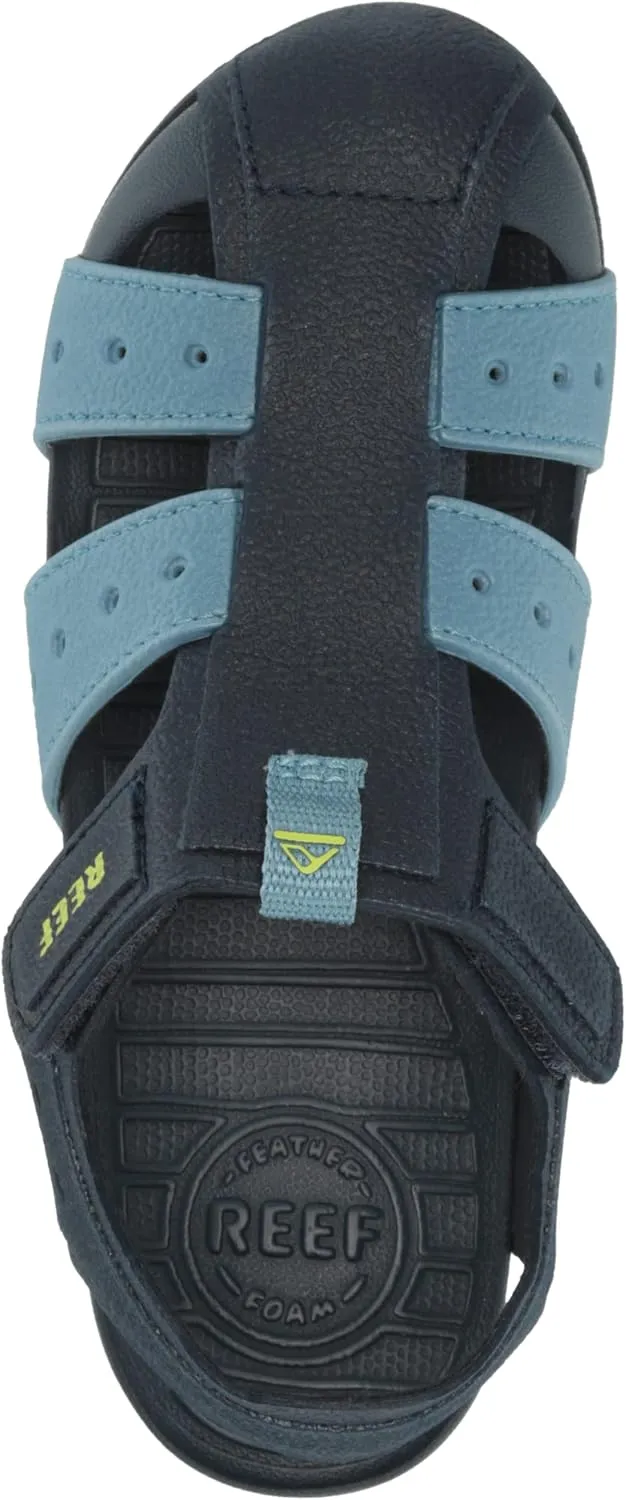REEF Toddler/Little Kid Water Beachy Fisherman Sandal, Water Friendly, Adjustable Velcro Strap, Closed Toe