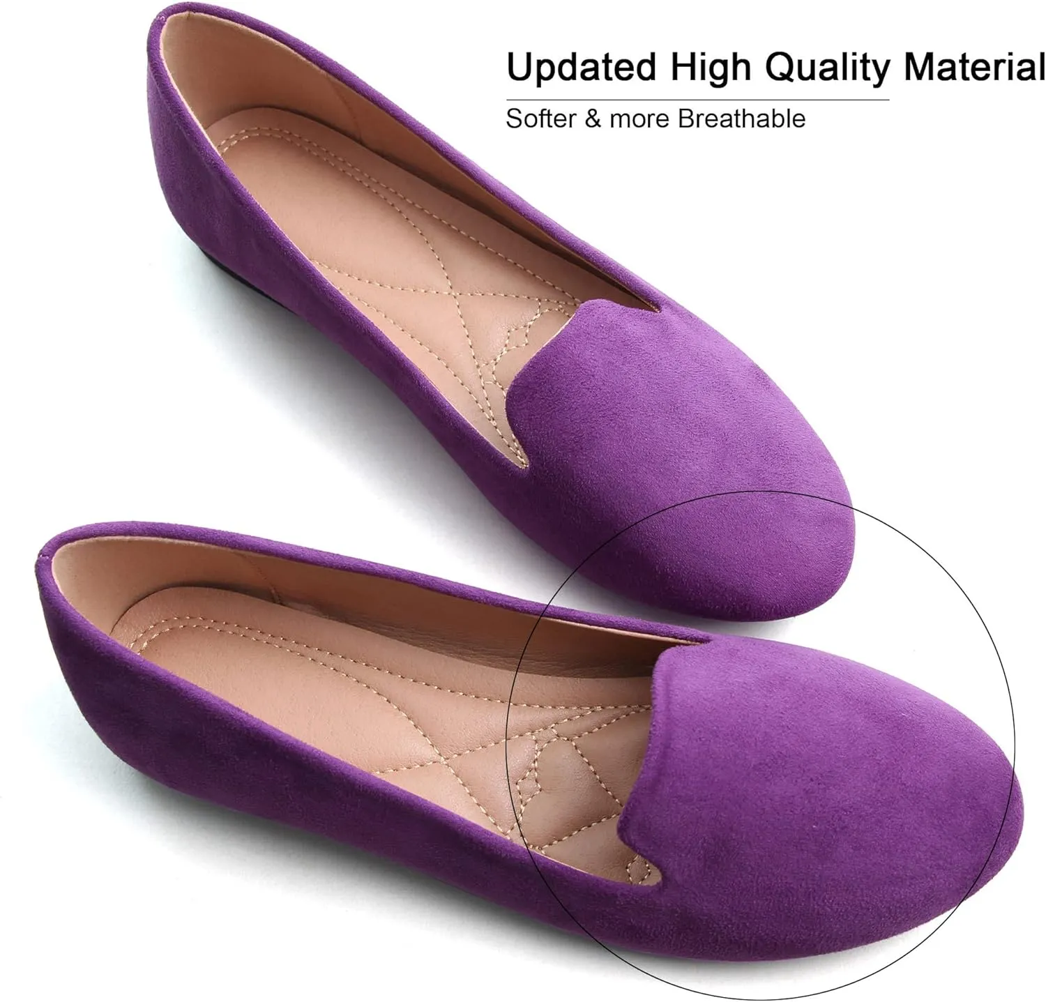 SAILING LU Women Round Toe Flats Comfortable Fashion Ballet Flat Shoes for Women Dressy Slip-ons Loafers