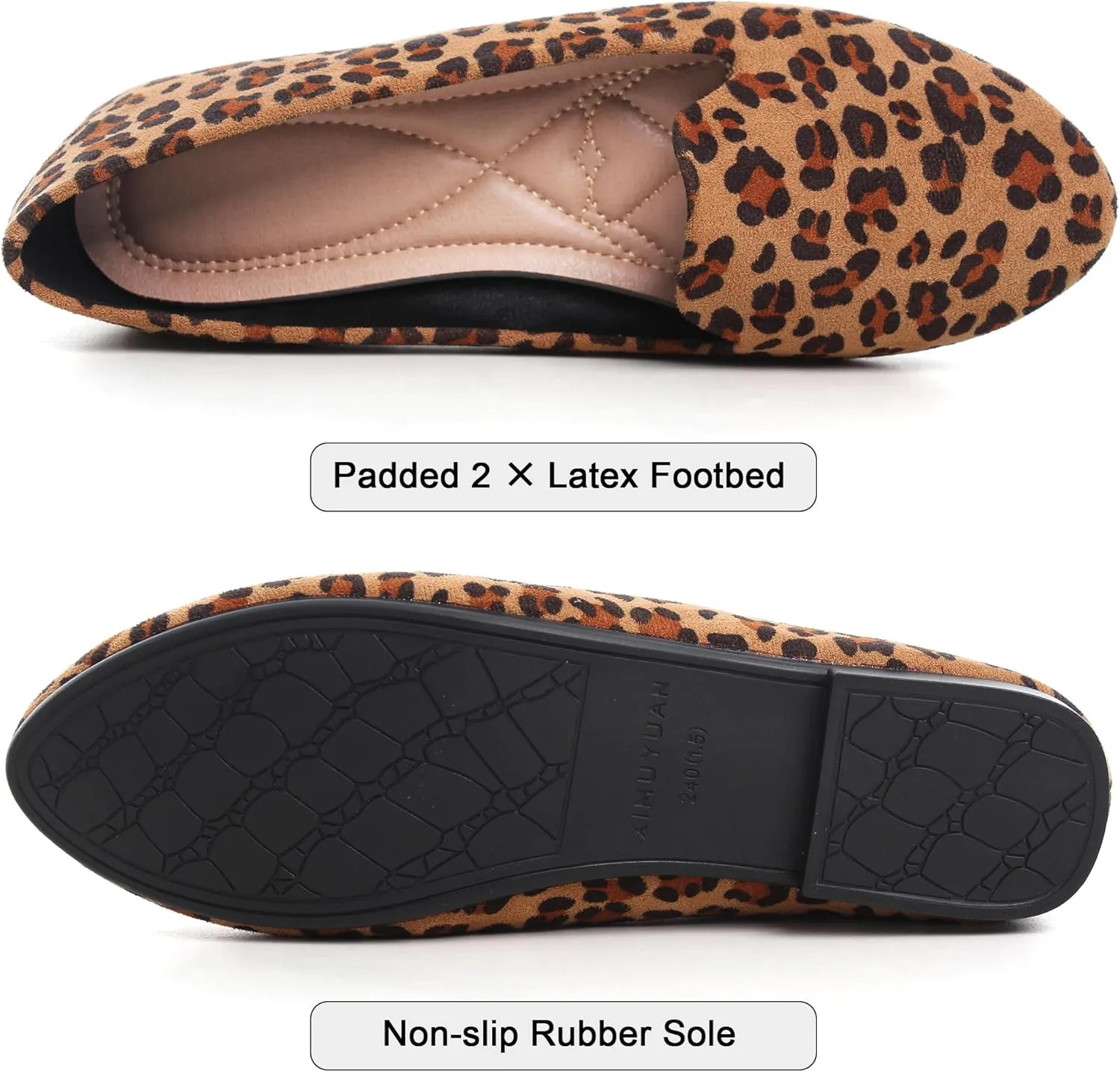 SAILING LU Women Round Toe Flats Comfortable Fashion Ballet Flat Shoes for Women Dressy Slip-ons Loafers