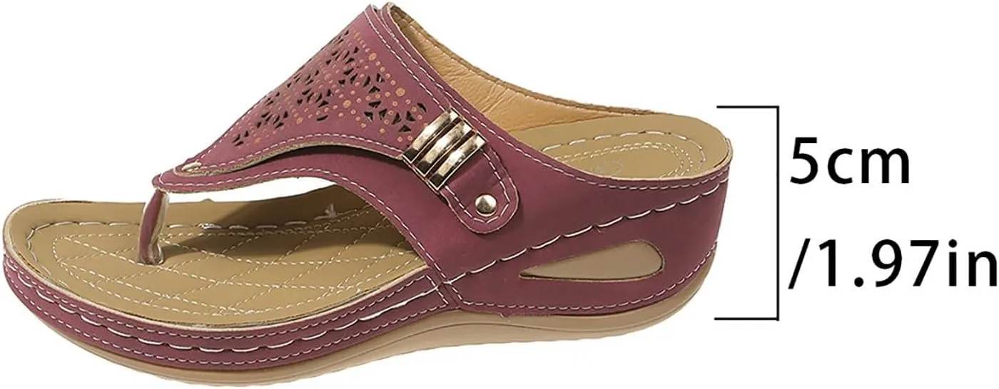 Sandals for Women 2025 Wedge Comfortable Orthopedic Sandal Womens Dressy Summer Flip Flops Casual Walking Wedges
