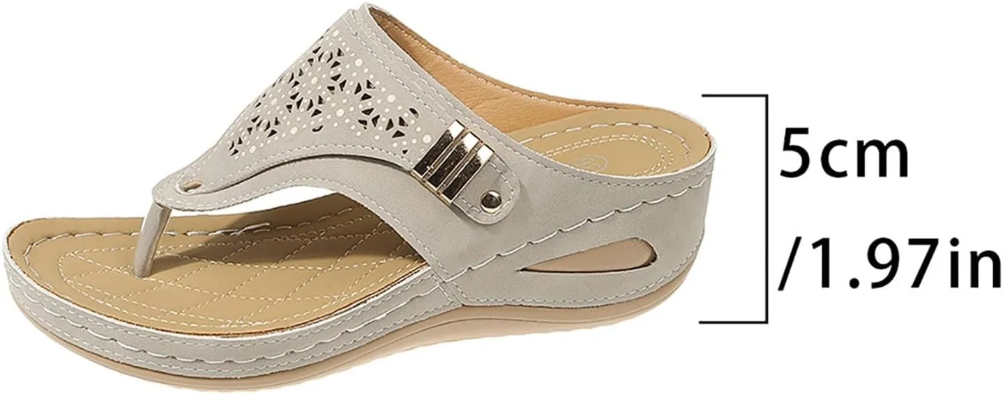 Sandals for Women 2025 Wedge Comfortable Orthopedic Sandal Womens Dressy Summer Flip Flops Casual Walking Wedges