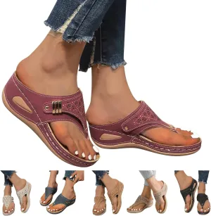 Sandals for Women 2025 Wedge Comfortable Orthopedic Sandal Womens Dressy Summer Flip Flops Casual Walking Wedges