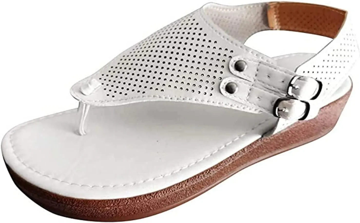 Sandals For Women Dressy Summer,Women's T-Strap Beach Sandals Casual Gladiator Strappy Thong Flip Flops Flat Slippers