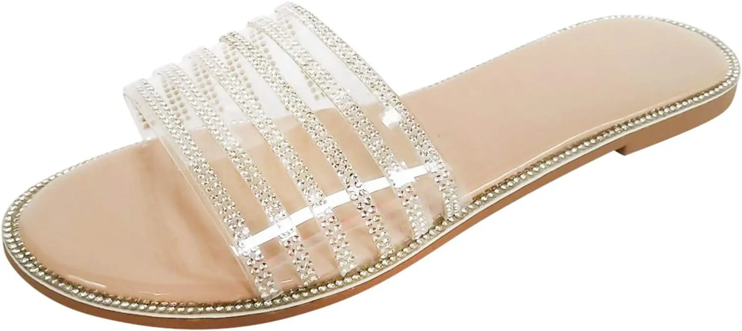 Sandals for Women Wide Width,T-Strap Comfy Platform Sandal Shoes Summer Beach Travel Fashion Slipper Flip Flops