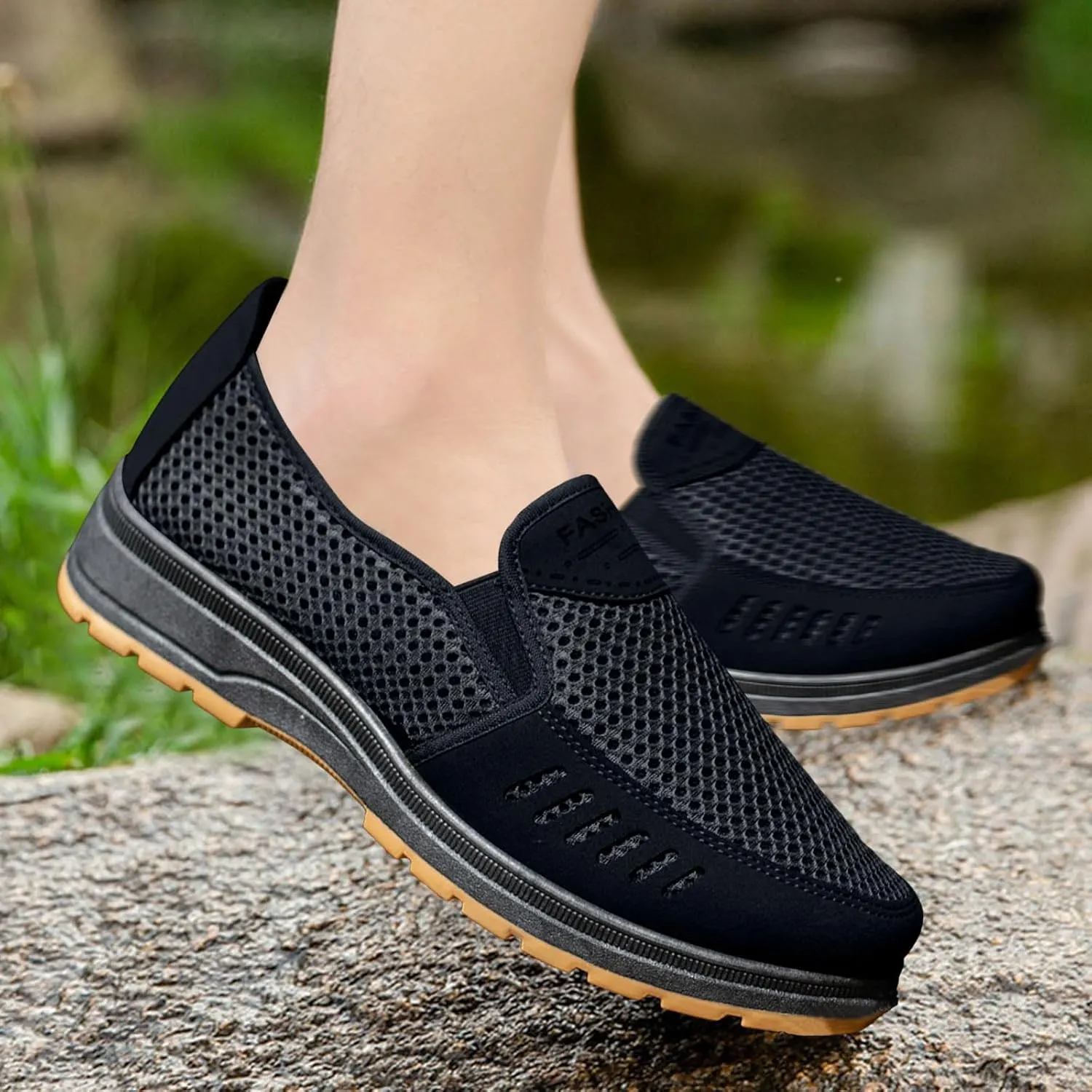 Slip On Tennis Shoes Men Running Shoes Sneakers Tennis Walking Shoes Lightweight Breathable Athletic Workout Shoes