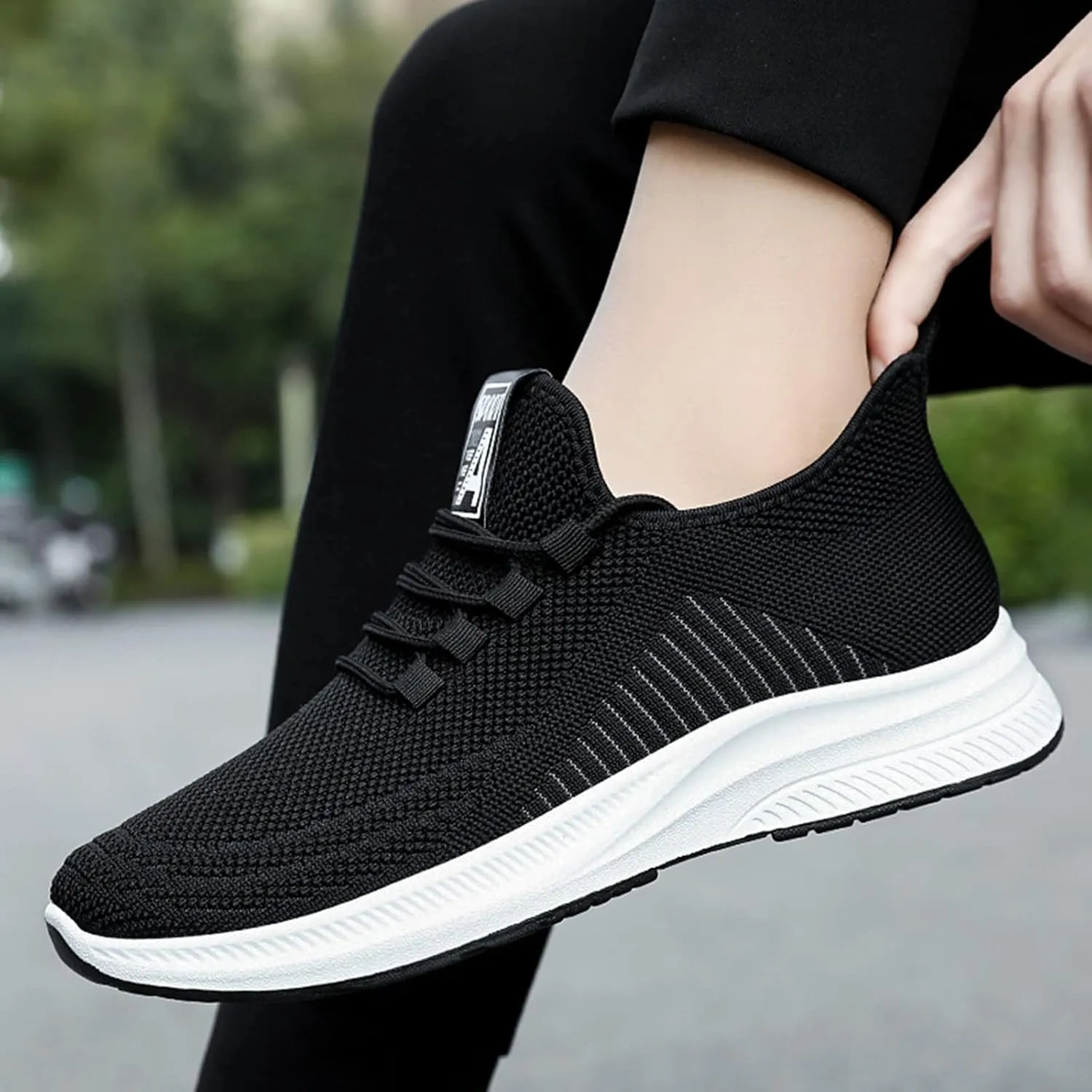 Slip on Walking Shoes for Men Comfortable Memory Foam Breathable Mesh Fashion Sneakers Non Slip Arch Support Cushioning Athletic Running Shoes