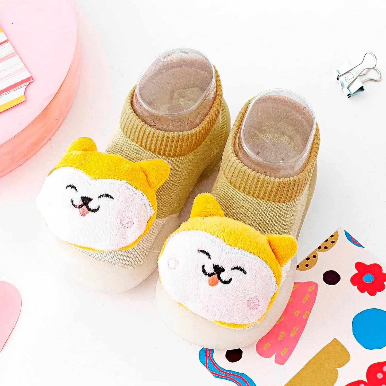 Summer and Autumn Comfortable Infant Toddler Shoes Cute Dinosaur Puppy Pattern Children Mesh Breathable Tennis Shoes