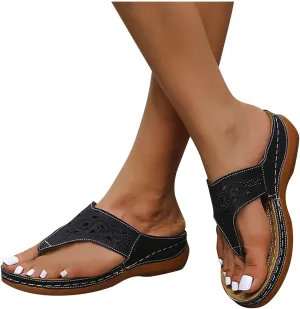 Summer Sandals for Women 2025 Wedge Comfortable Orthopedic Spring Shoes Womens Dressy Casual Walking Flip Flops