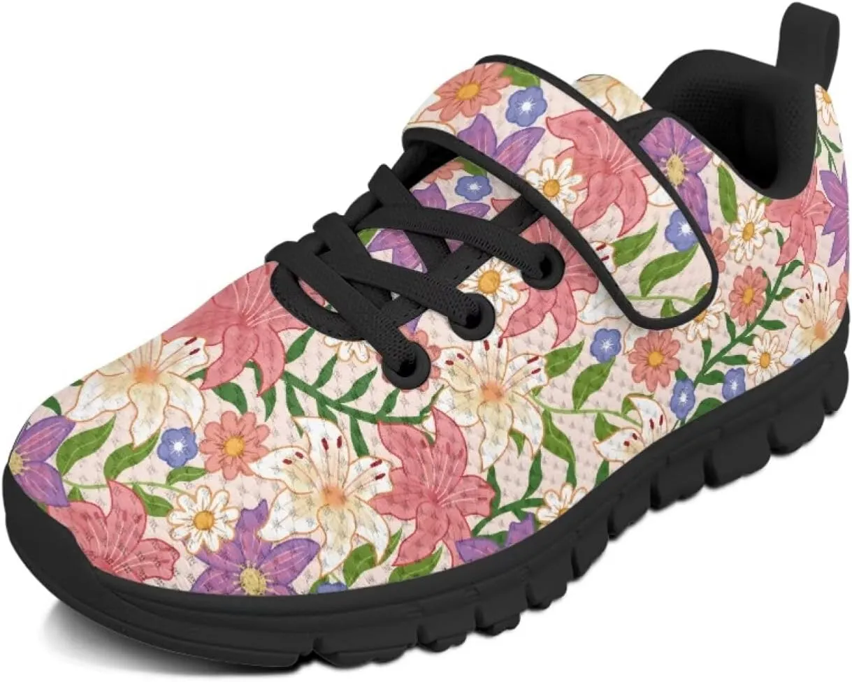 SYtrade Shoes for Girls Tennis Sports Easter Spring Athletic Sneakers Black Sole