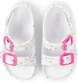 The Children's Place Girl's Baby Toddler Everyday Slide Sandals with Backstrap