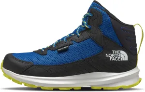 THE NORTH FACE Teen Fastpack Hiker Mid Waterproof Shoe, Hero Blue/TNF Black, 3