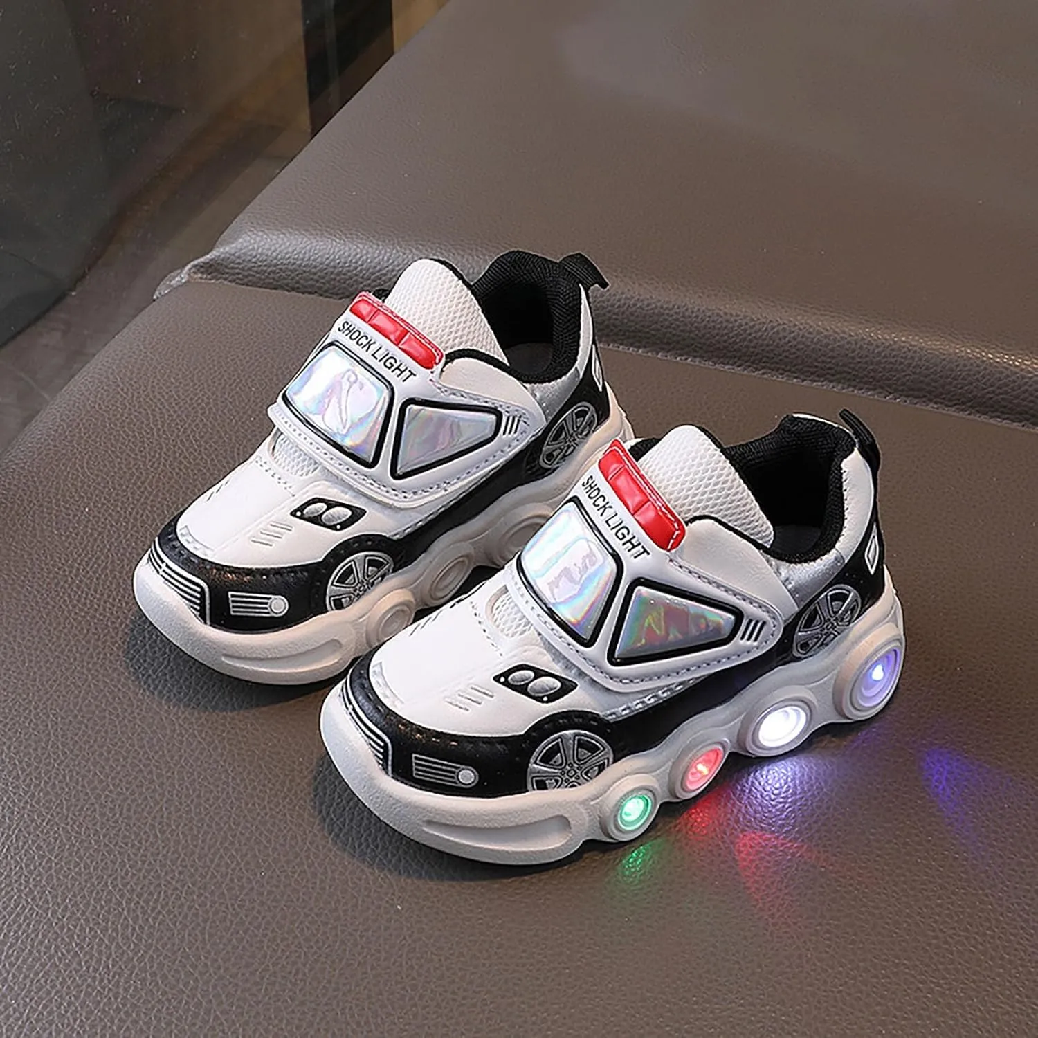 Toddler Boys Girls Light Up Shoes LED Flashing Lightweight Mesh Breathable Running Sneakers for Toddler Little Kid