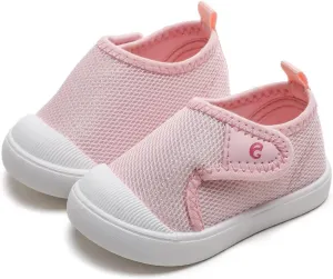 Toddler Girls Boys Shoes Kids Canvas Sneakers with Cartoon Print Adjustable Velcro Strap
