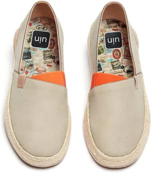 UIN Women's Espadrilles Slip Ons Knitted Lightweight Walking Casual Loafers Comfortable Art Painted Travel Shoes Marbella II