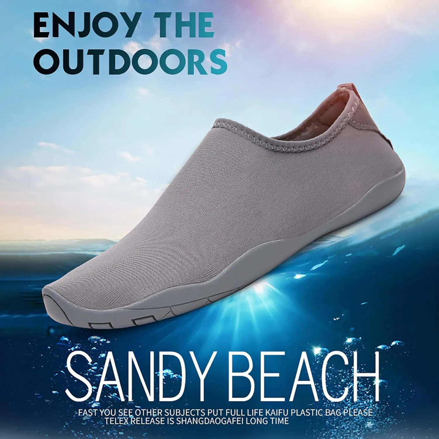 Water Shoes Women Men Barefoot Quick Dry Aqua Socks Beach Swim Pool Shoes Lightweight Outdoor Sports Hiking Surf Yoga Exercise Footwear