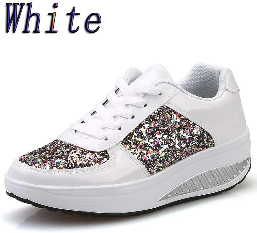 Wedge Heel Sneakers for Women Zapatillas Elegantes para Mujer Womens Casual Shoes Wide Trail Running Shoes Women Plantar Fasciitis Women Sport Athletic Running Sneakers Walking Shoes