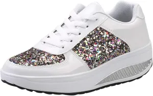 Wedge Heel Sneakers for Women Zapatillas Elegantes para Mujer Womens Casual Shoes Wide Trail Running Shoes Women Plantar Fasciitis Women Sport Athletic Running Sneakers Walking Shoes