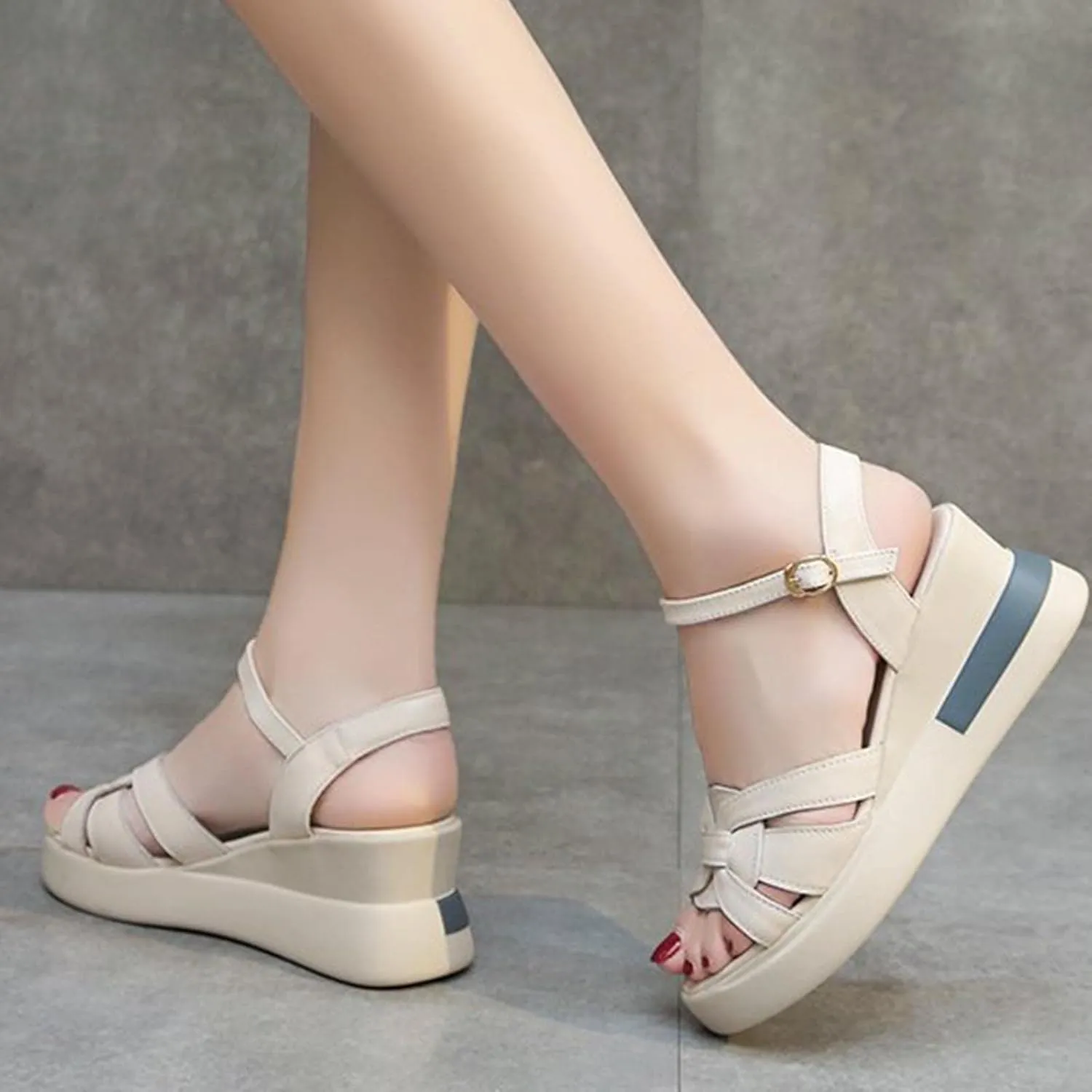 Wedge Sandals for Women Hollow Flower Comfort Orthopedic Sandals Women Flip Flops Dressy Summer Walking Wedge Shoes