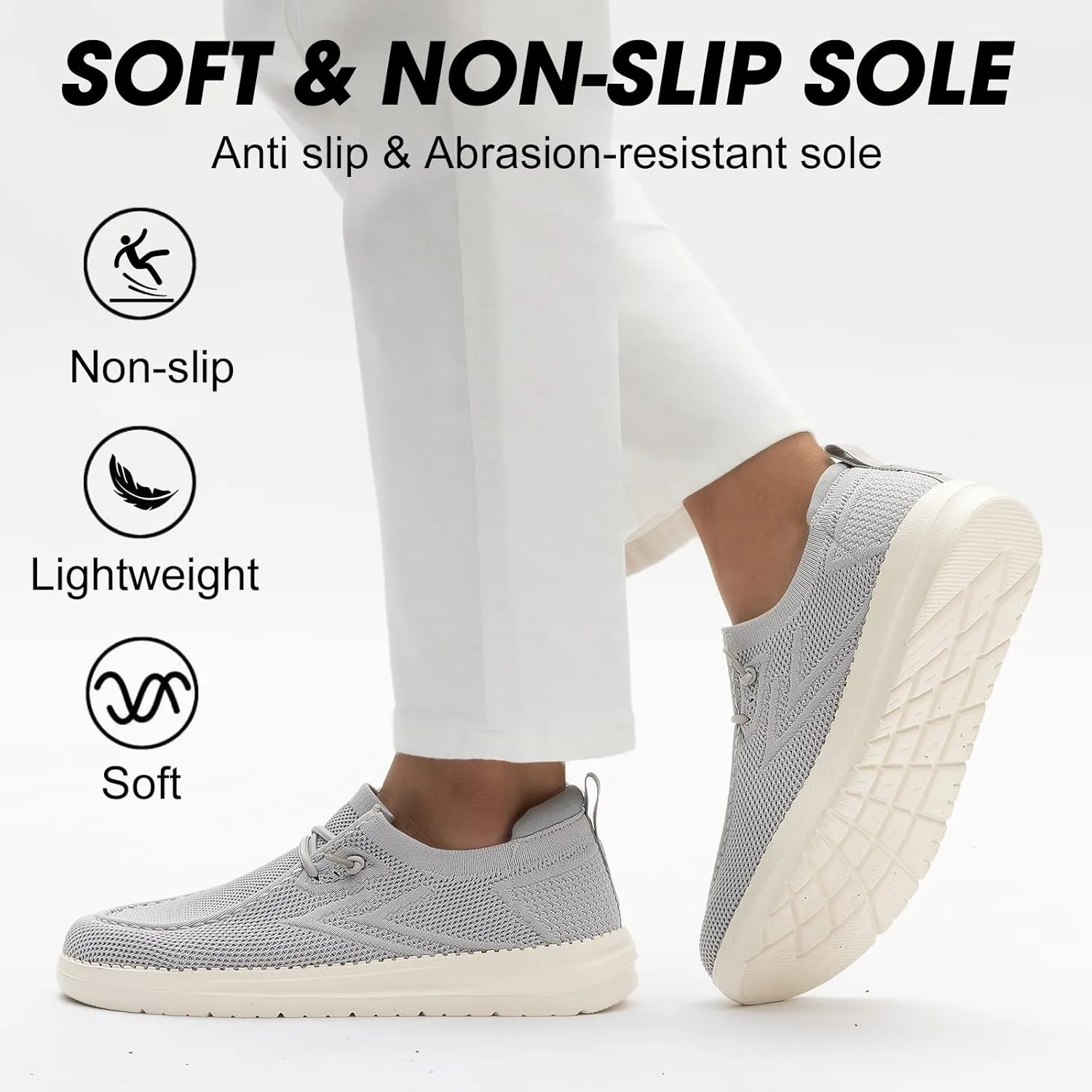 Wide Toe Box Shoes for Men Extra Wide Width Diabetic Shoes Men's Loafers & Slip-ons Arch Support Plantar Fasciitis Walking Loafers