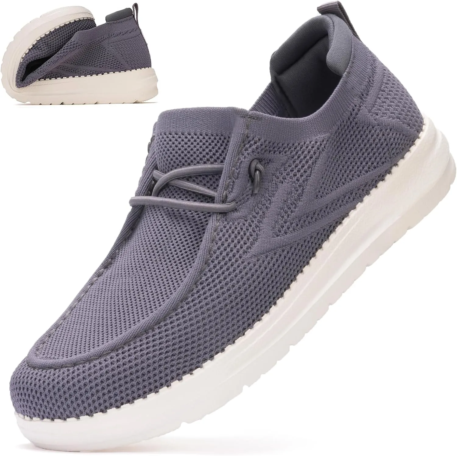Wide Toe Box Shoes for Men Extra Wide Width Diabetic Shoes Men's Loafers & Slip-ons Arch Support Plantar Fasciitis Walking Loafers