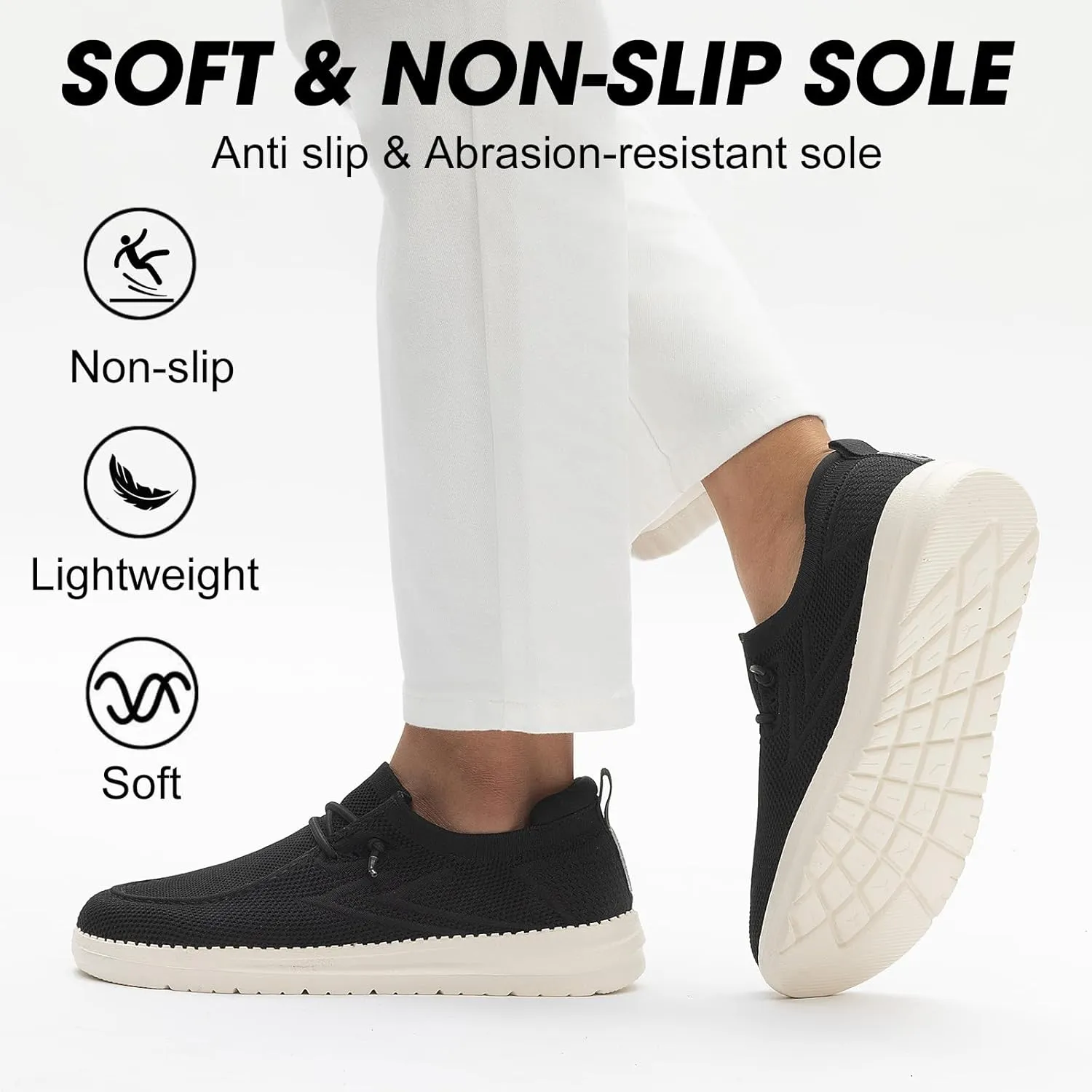 Wide Toe Box Shoes for Men Extra Wide Width Diabetic Shoes Men's Loafers & Slip-ons Arch Support Plantar Fasciitis Walking Loafers
