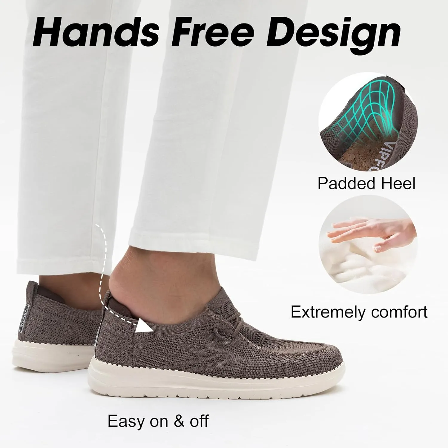 Wide Toe Box Shoes for Men Extra Wide Width Diabetic Shoes Men's Loafers & Slip-ons Arch Support Plantar Fasciitis Walking Loafers