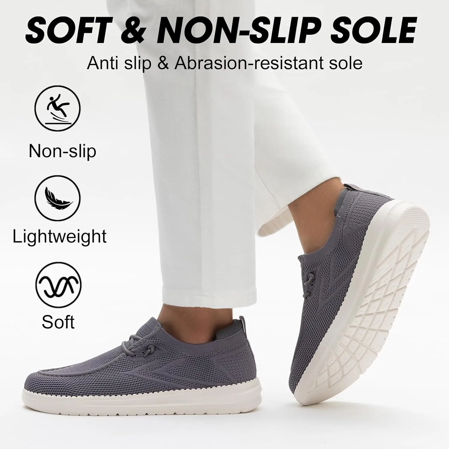 Wide Toe Box Shoes for Men Extra Wide Width Diabetic Shoes Men's Loafers & Slip-ons Arch Support Plantar Fasciitis Walking Loafers