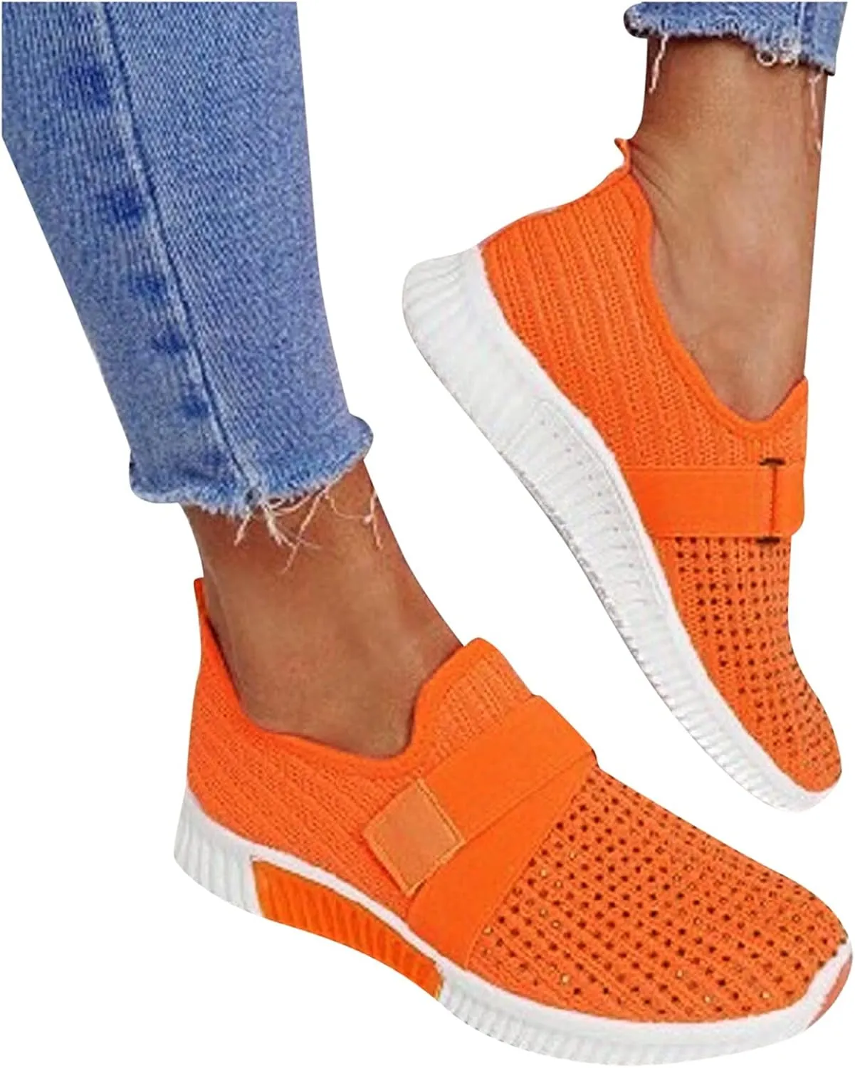 Womans Shoes Casual Breathable Tennis Shoes Work Shopping Travel Womens High Tops Breathable Mesh Walking Sneakers